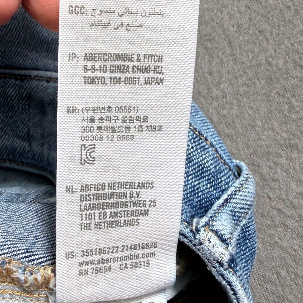 Hollister Dad Jeans Ultra High Rise Light Wash Straight Leg W25 L31 Casual - Picture 6 of 12